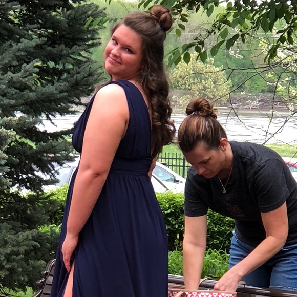 navy prom dress - Picture 4 of 4